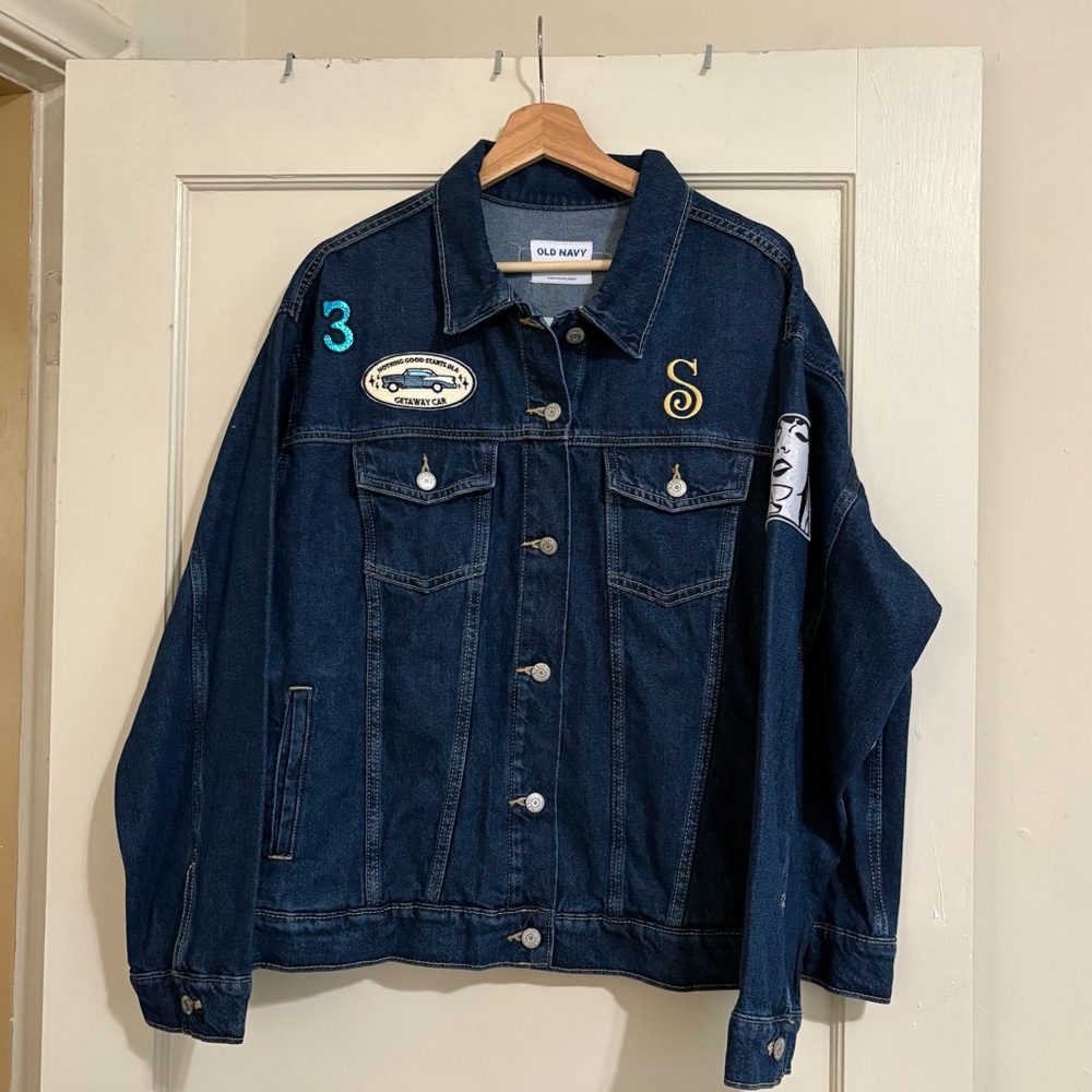 Custom Patched Taylor Swift Philadelphia Eras Tour Show Jean Denim Jacket XXL